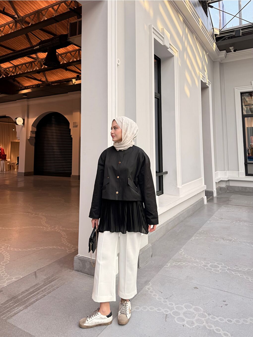 Kadın Bel Lastikli Pileli Regular Tül Etek İçlik Siyah-4