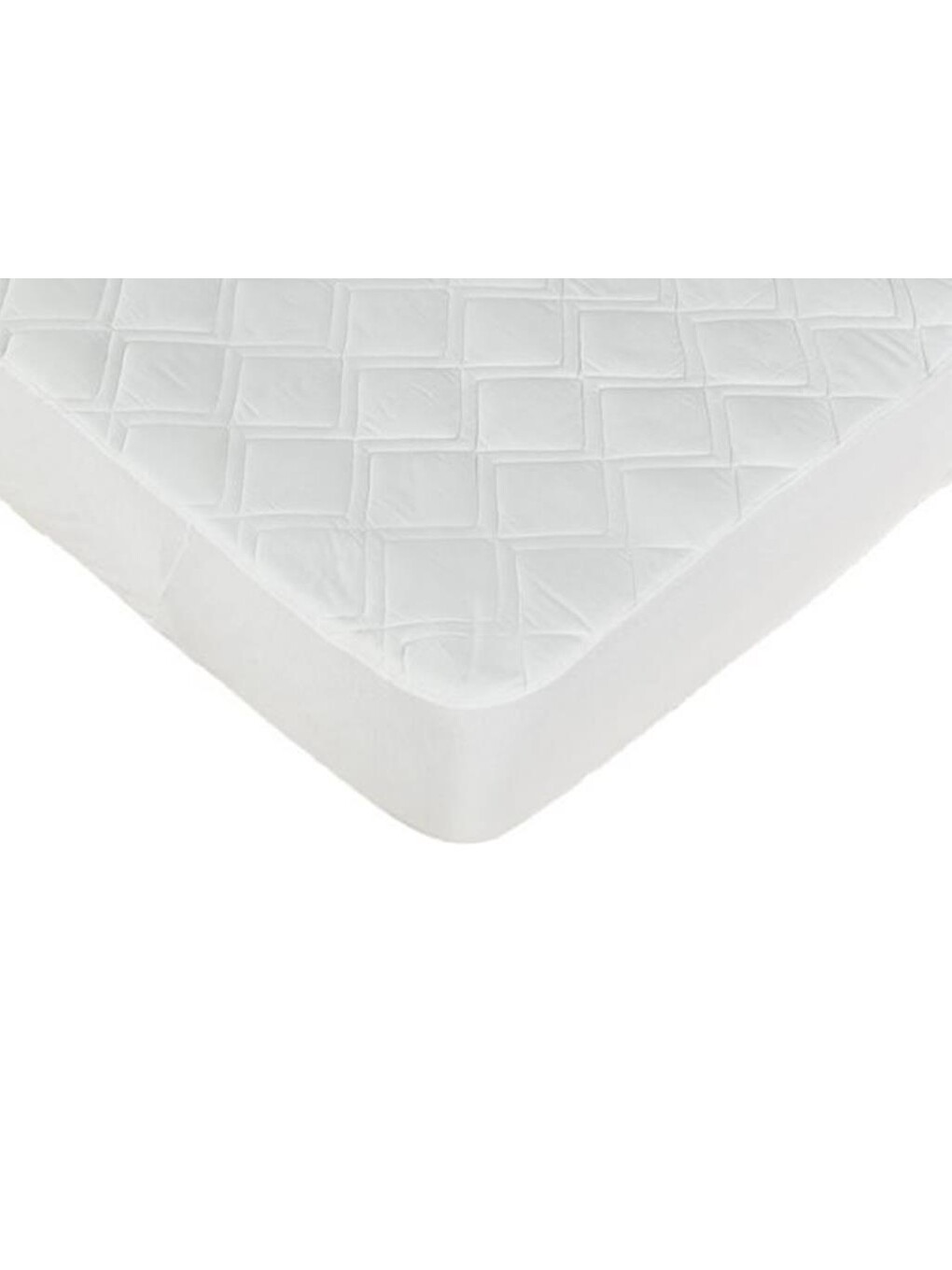 Beyaz Kapitoneli Sıvı Geçirmez Fitted 100x200 Cm Tek Kişilik Alez-1