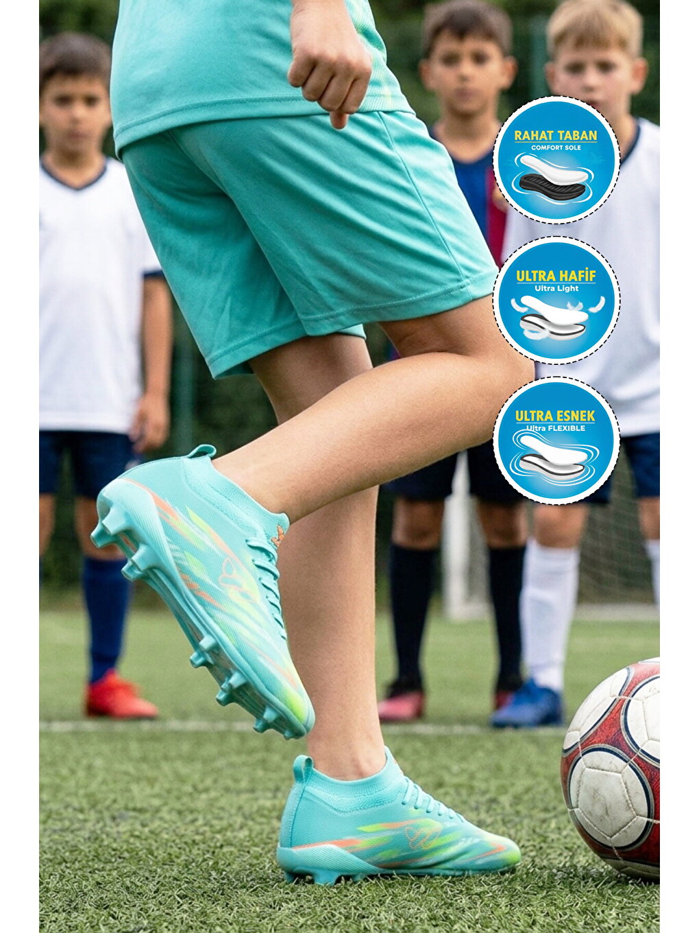 Turkuaz Mint Çoraplı İthal Unisex Krampon Strike G-3