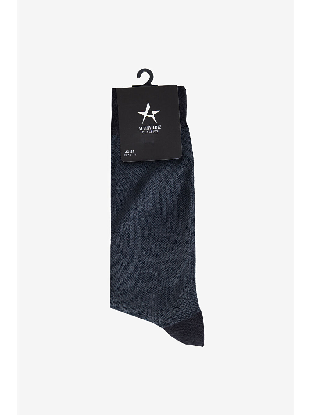 Erkek Siyah Desenli Yumuşak Dokulu Esnek Tekli Çorap