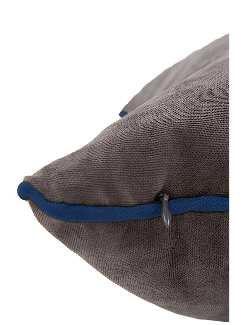 Renk Seçenekli Lacivert Biyeli Gri Kırlent Kılıfı Dekoratif Düz Sade Punch Panoroma Panbiy-1