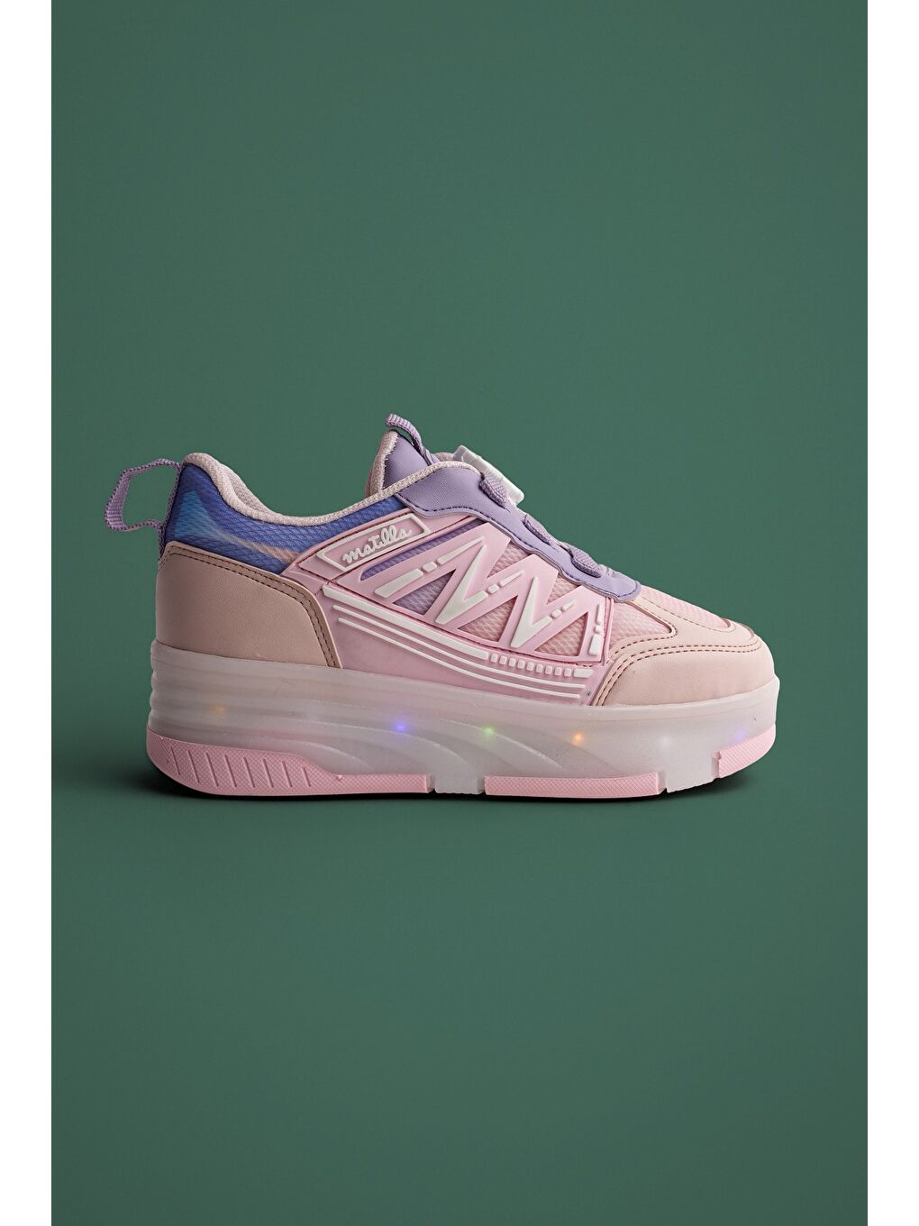 Pembe SKATE Çocuk Işıklı Patenli Tekerlekli Sneaker Spor Ayakkabı