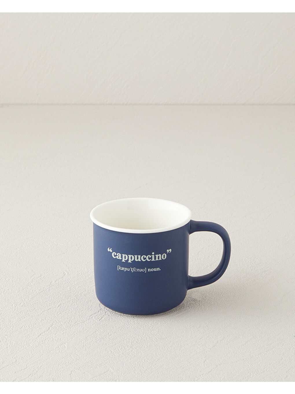 Phoebe Cappucino New Bone China Kupa 200 ml Lacivert-1