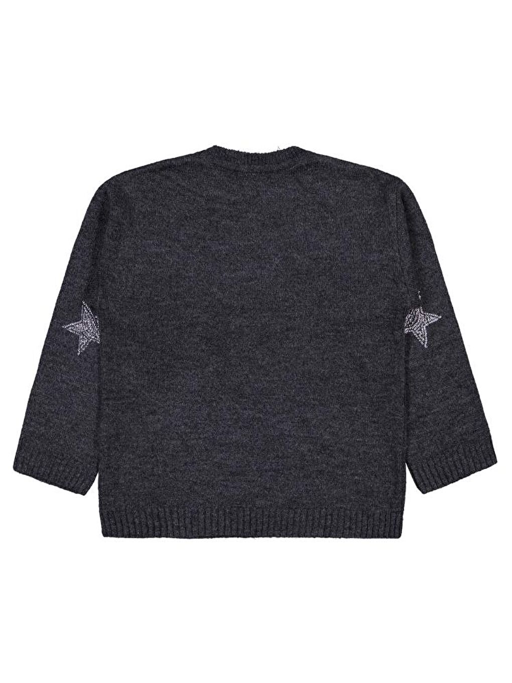 Antrasit Girls Yıldız Taş Baskılı 10-13 Yaş Kazak - Gri 13-14 Yaş-2