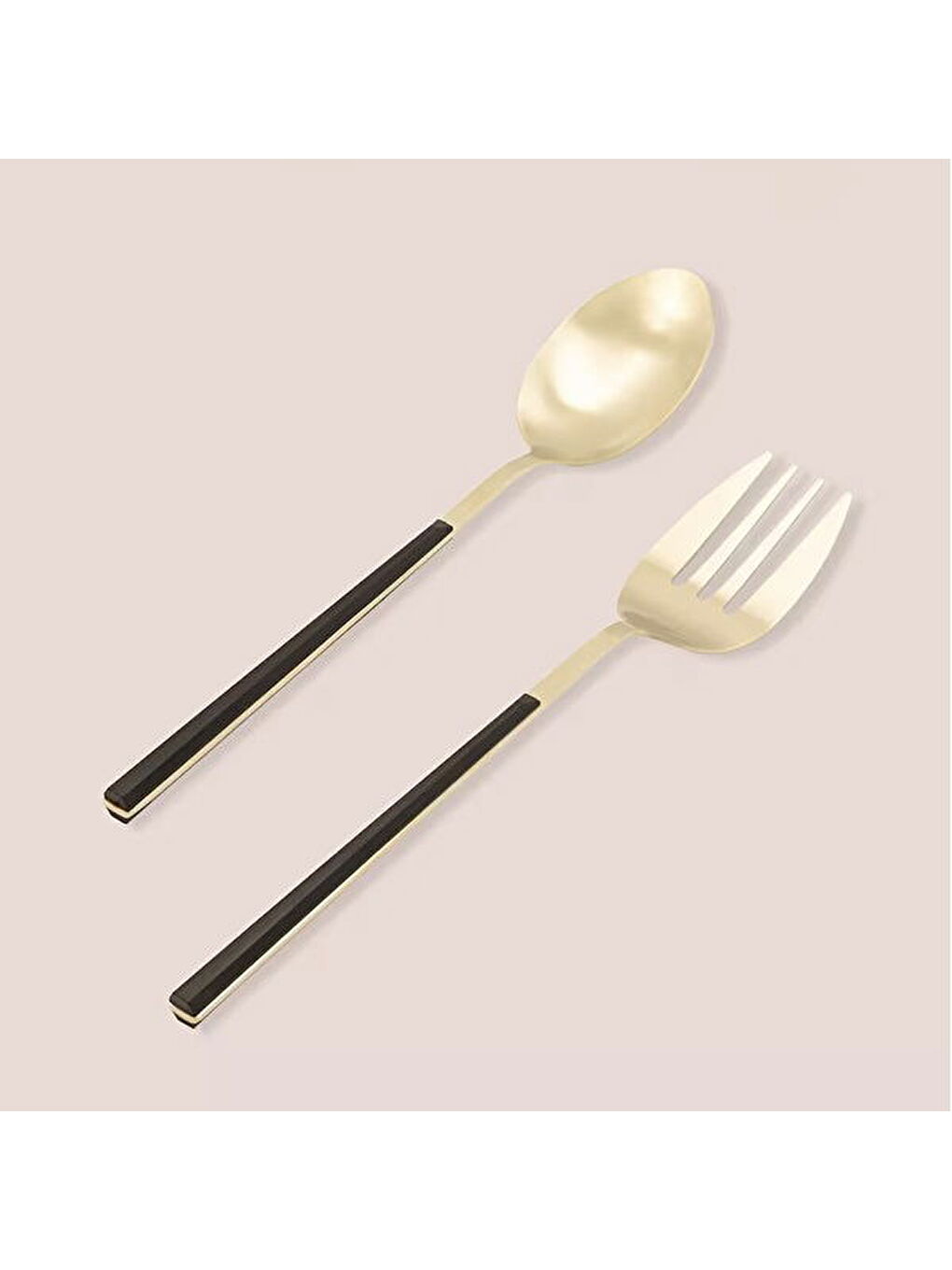 Bianco 2 Parça Salata Servis Takımı - Siyah / Gold-2