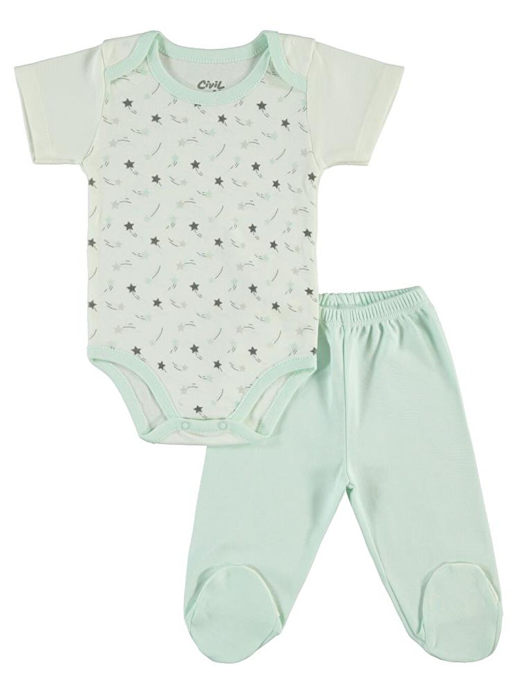 Baby Kız Bebek 6'lı Zıbın Takımları - Yeşil0-1 Ay-1