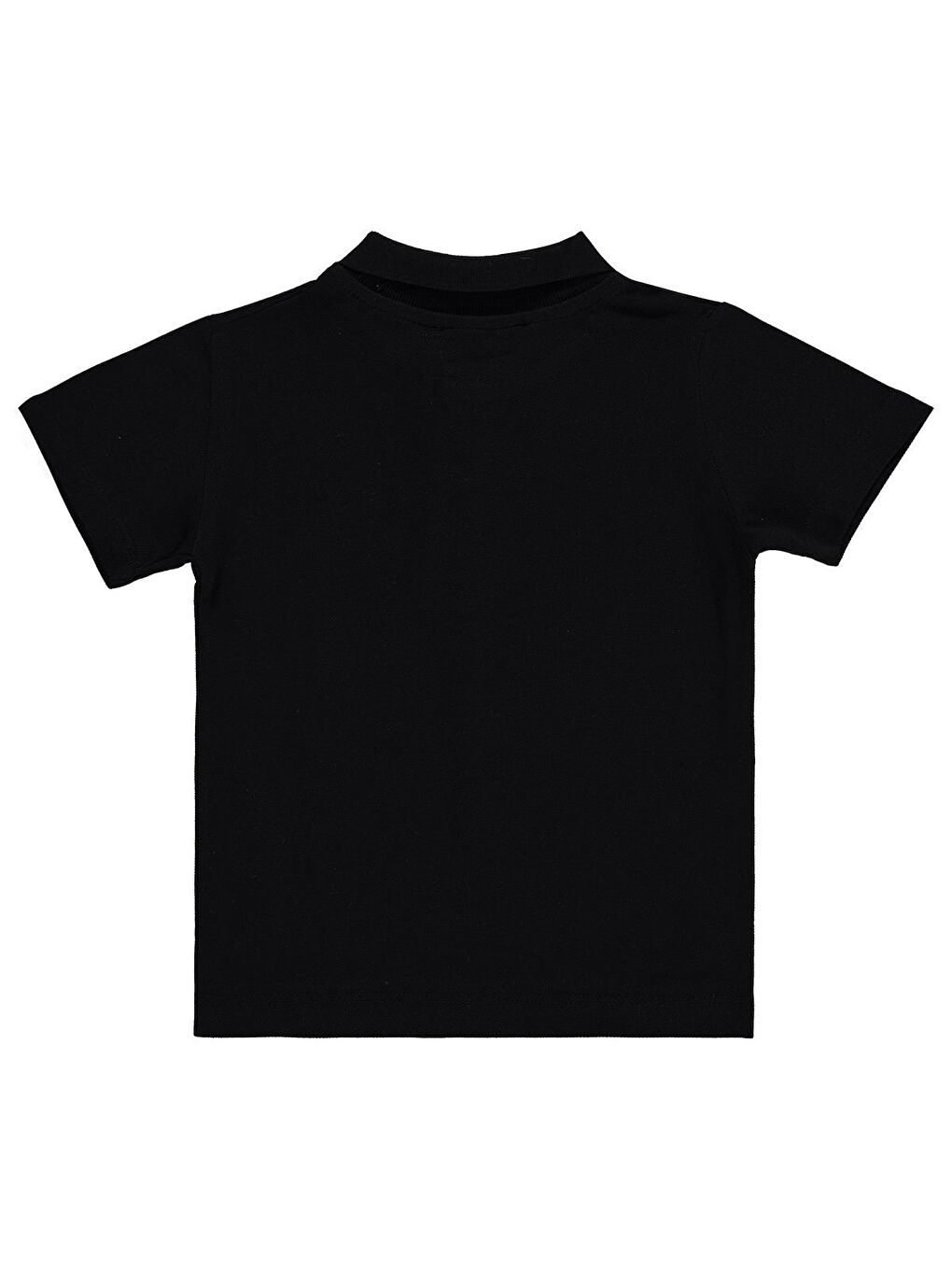 Boys Erkek Çocuk Palmiye Nakışlı Polo Yaka 2-5 Yaş Tişört - Siyah-1