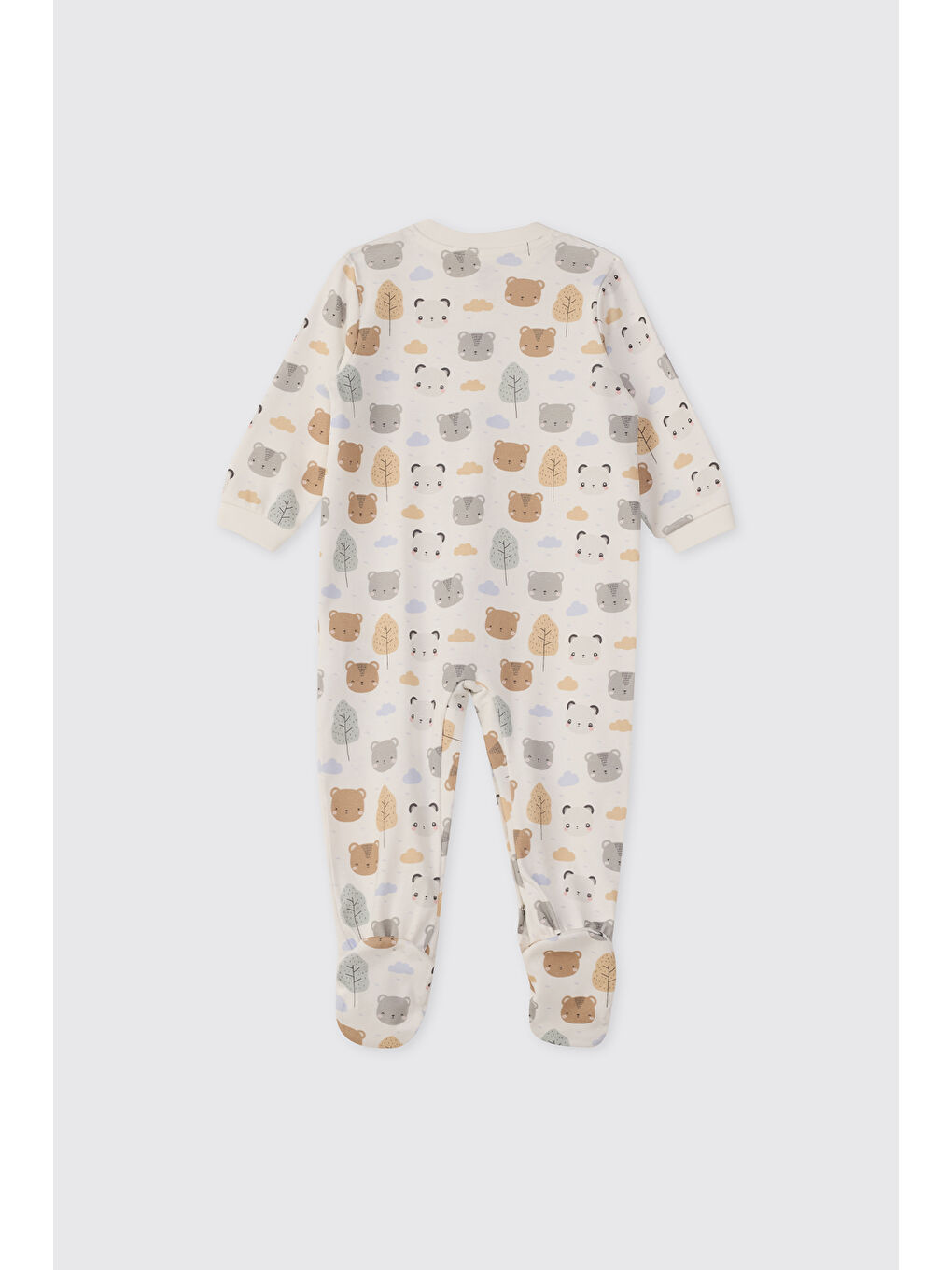 Yenidoğan Desenli Beyaz Tulum-1