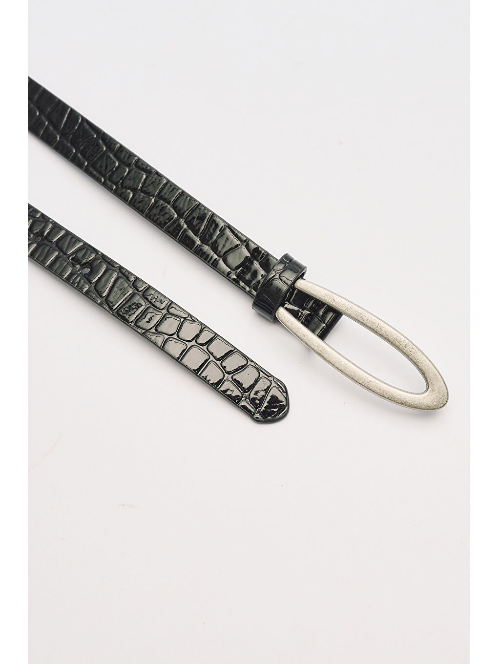 İnce Desenli Kemer Siyah-3