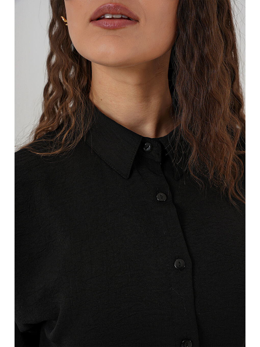 Kadın Kısa Kol Elbise 2214 - Siyah-4