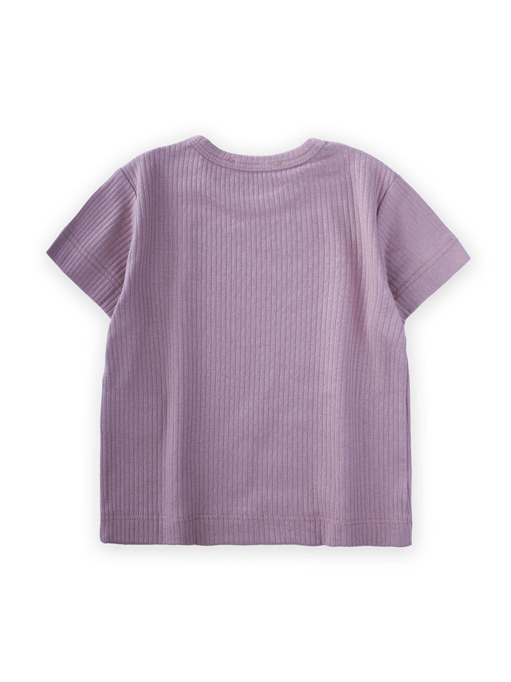 Basic Fitilli T-Shırt 1-5 Yaş Lila-1