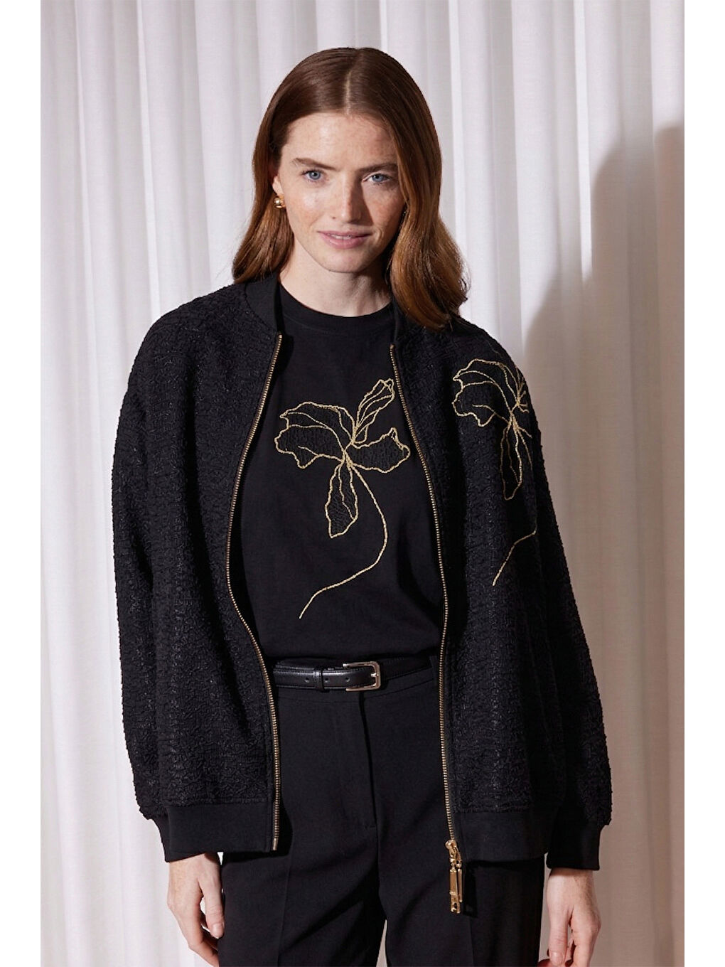 Missemramiss Jakar Detay Bloom Ceket 5123 Siyah