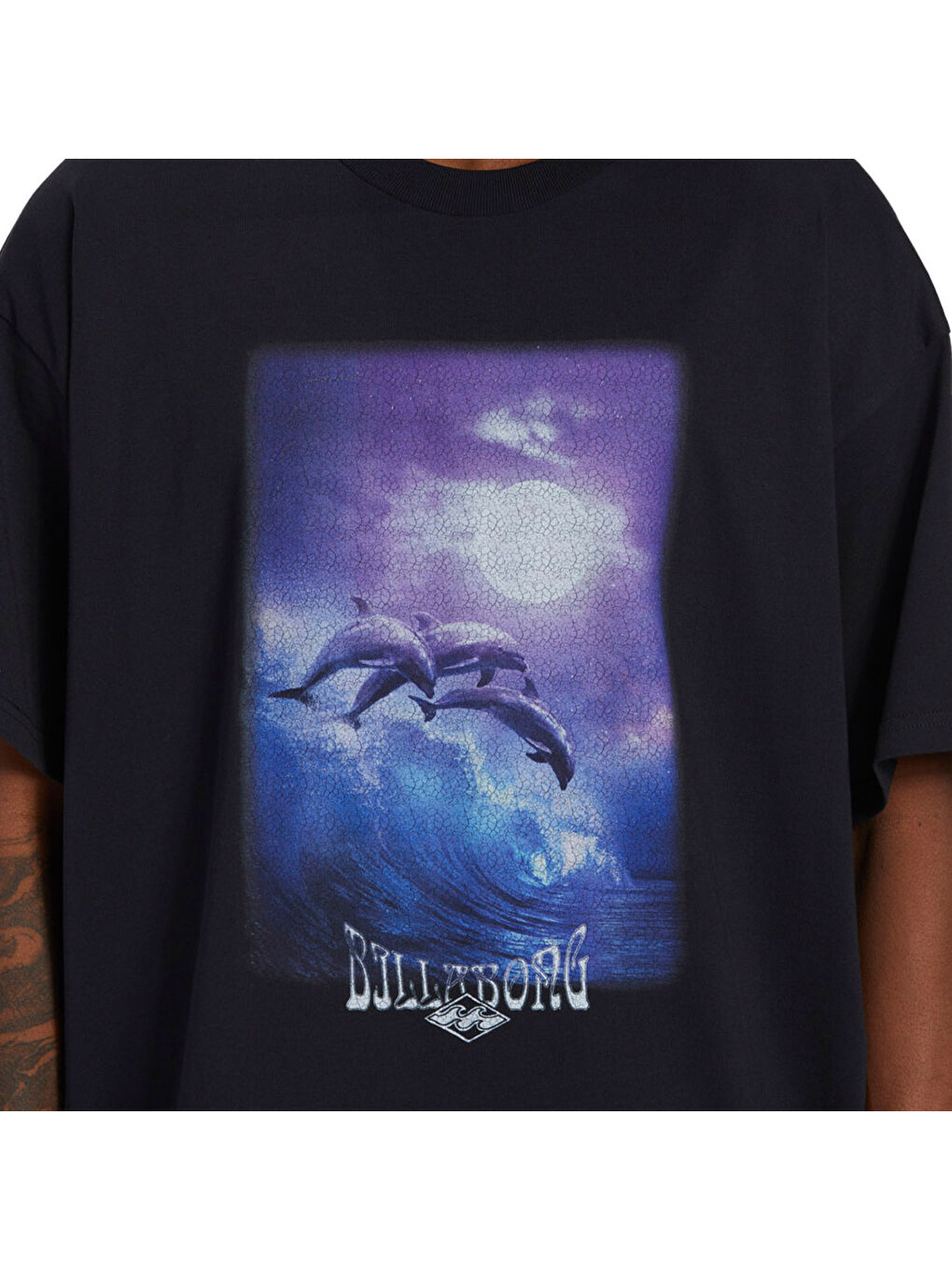 Dolphin Love Tees Erkek Siyah Tişört-4