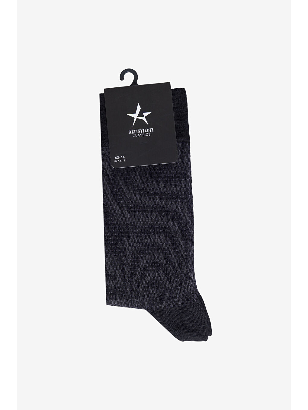 Erkek Siyah Desenli Tekli Soket Çorap