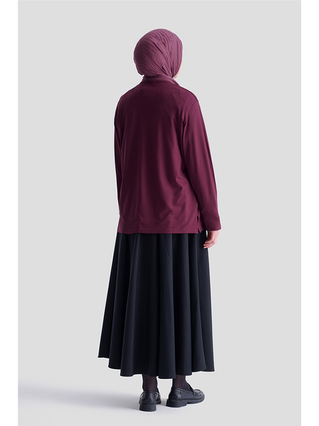 Kırmızı Penye Vişne Anne Bluz-4