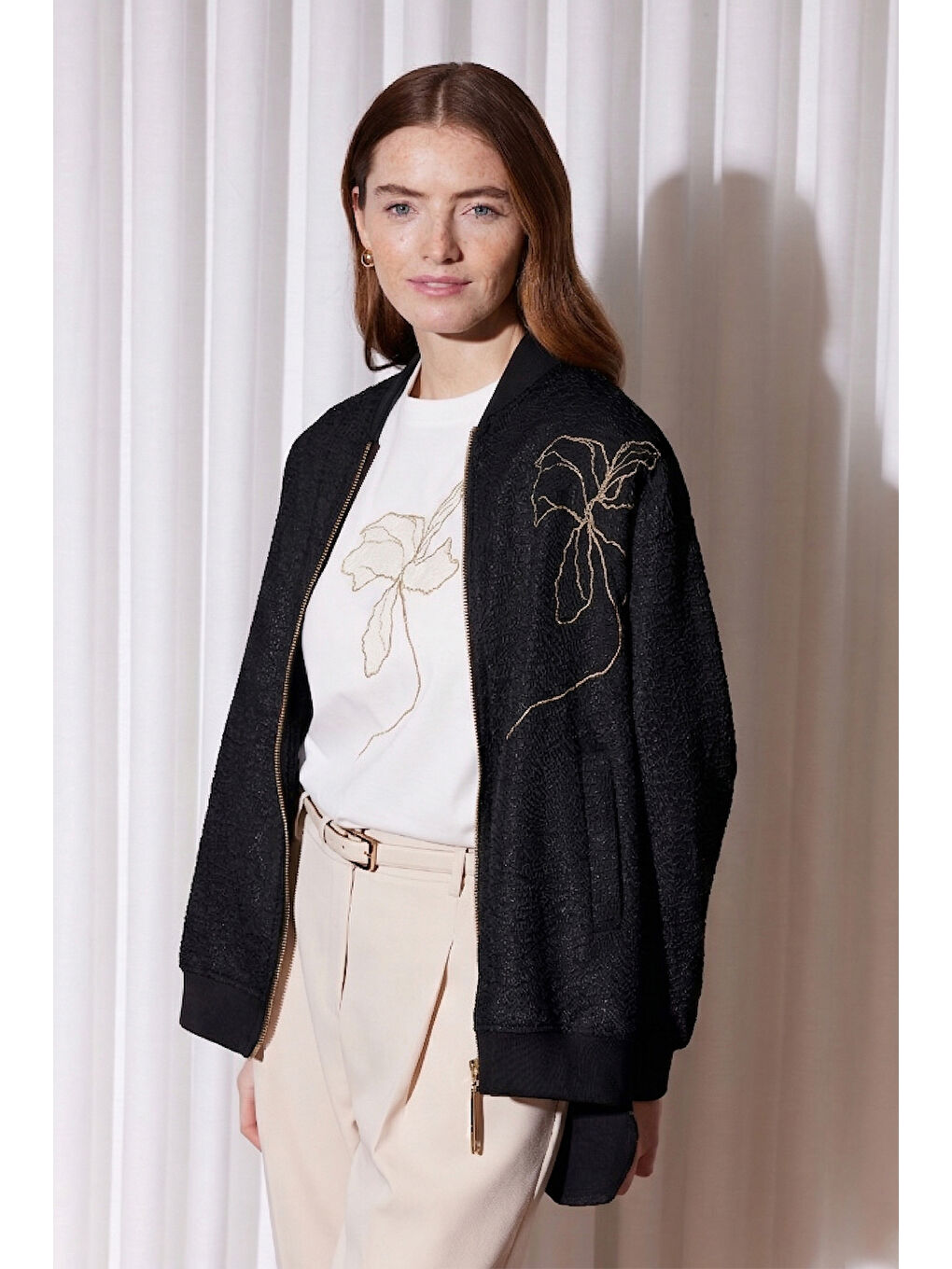 Missemramiss Jakar Detay Bloom Ceket 5123 Siyah-3