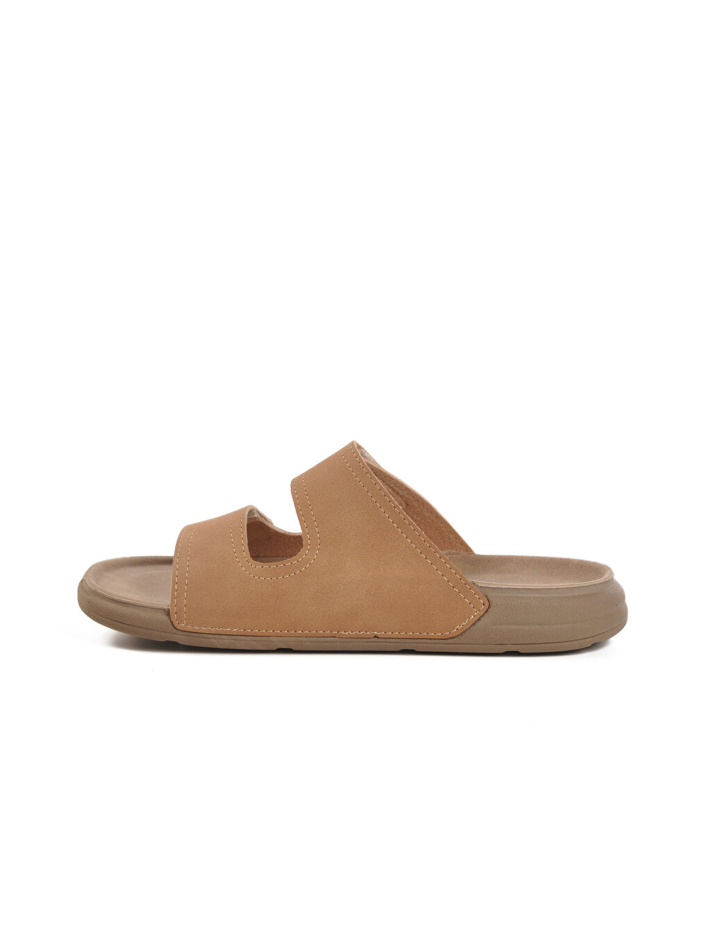 Kahverengi Camel Cırtlı Anatomik Erkek Terlik 115.002 M-1