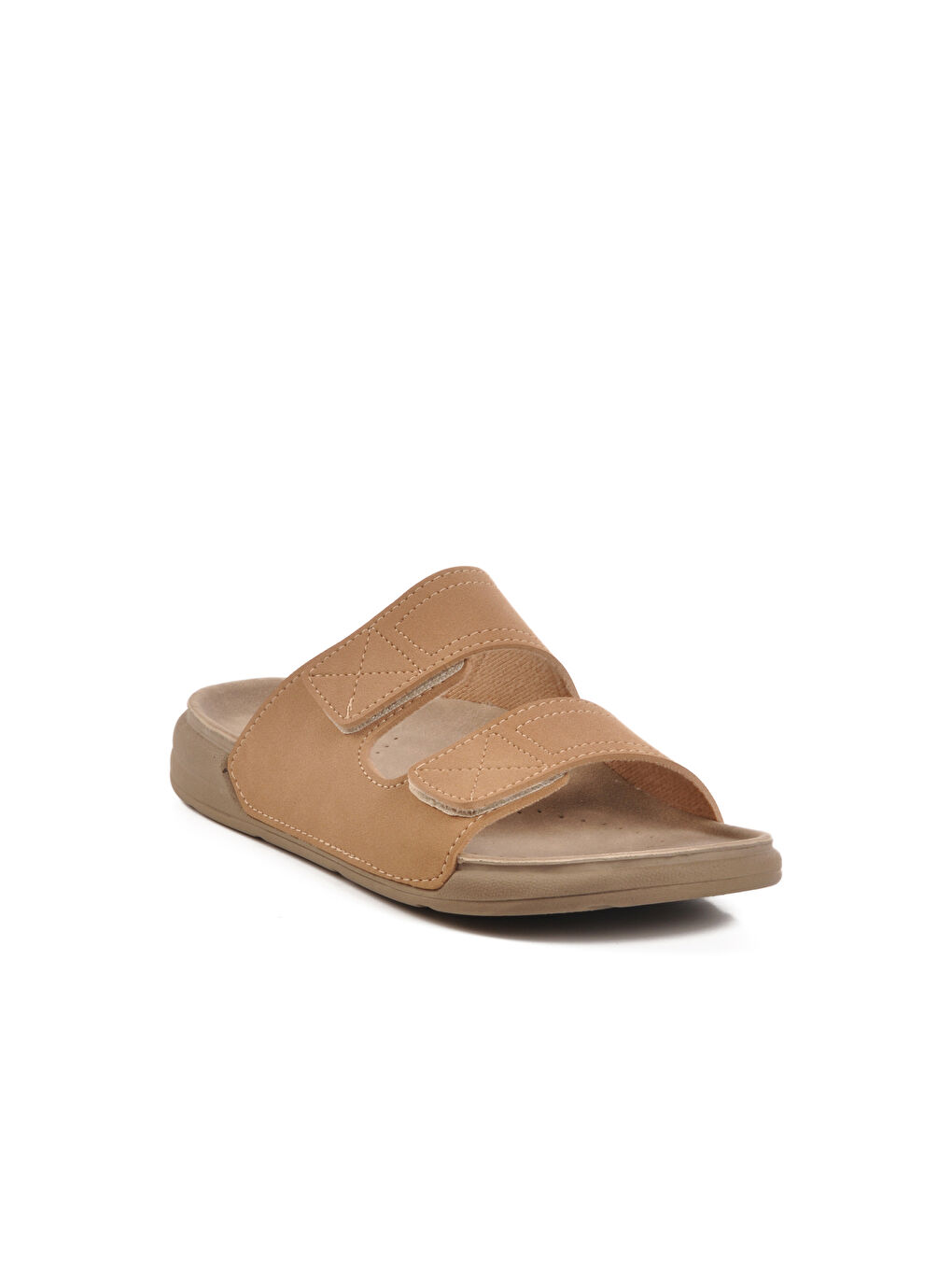 Kahverengi Camel Cırtlı Anatomik Erkek Terlik 115.002 M-2