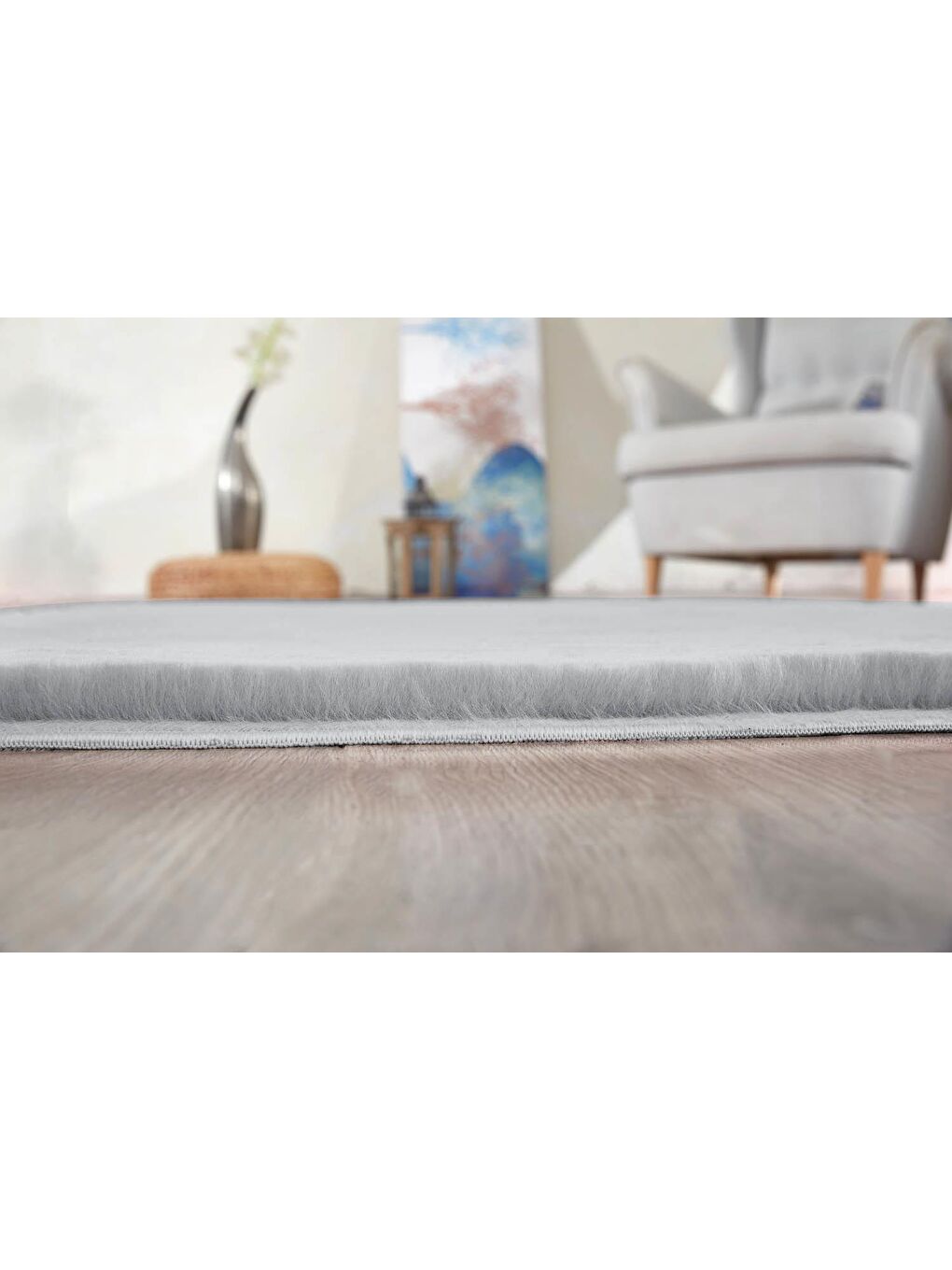 Gri KÜRK HALI 120x180 10034 A.GRİ ACIKGRI-2