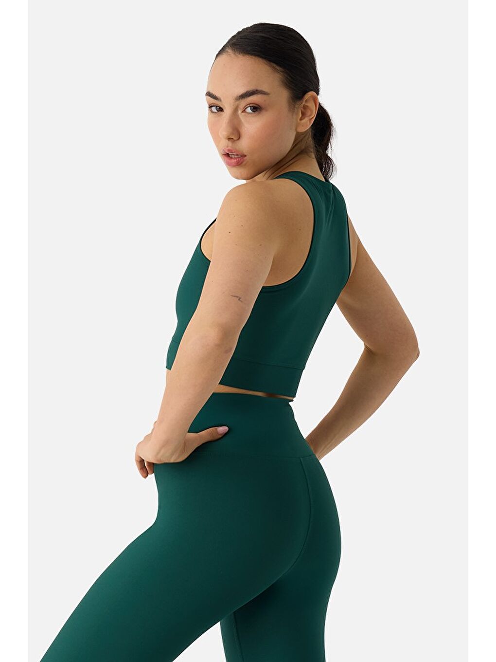 Olivia Zümrüt Yeşili Spor Bra-1
