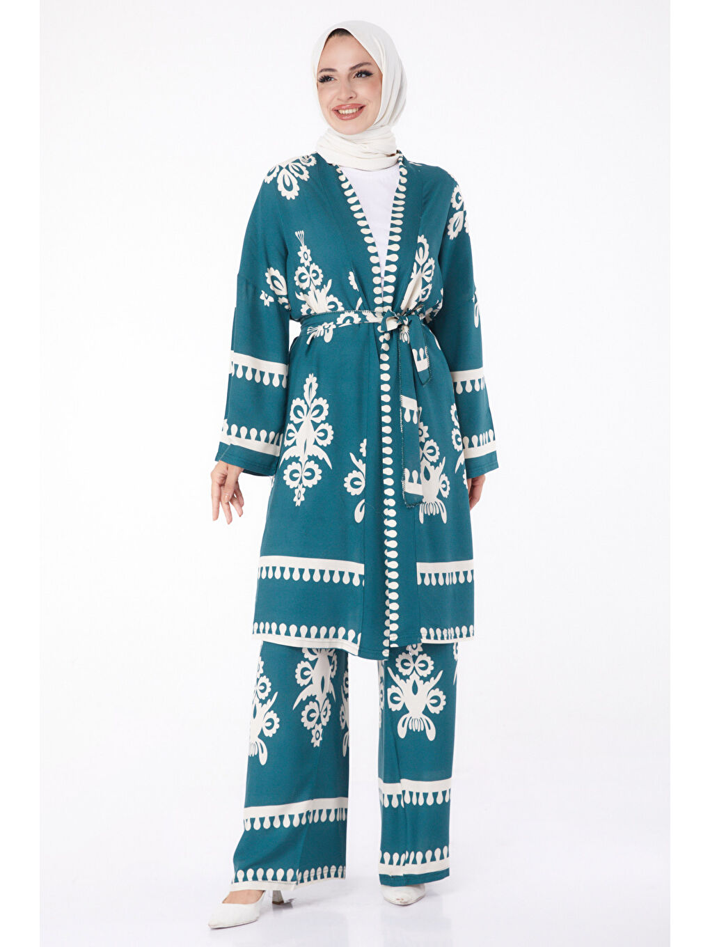 Yeşil Hırka Pantolon İkili Takım Zümrüt - 13273