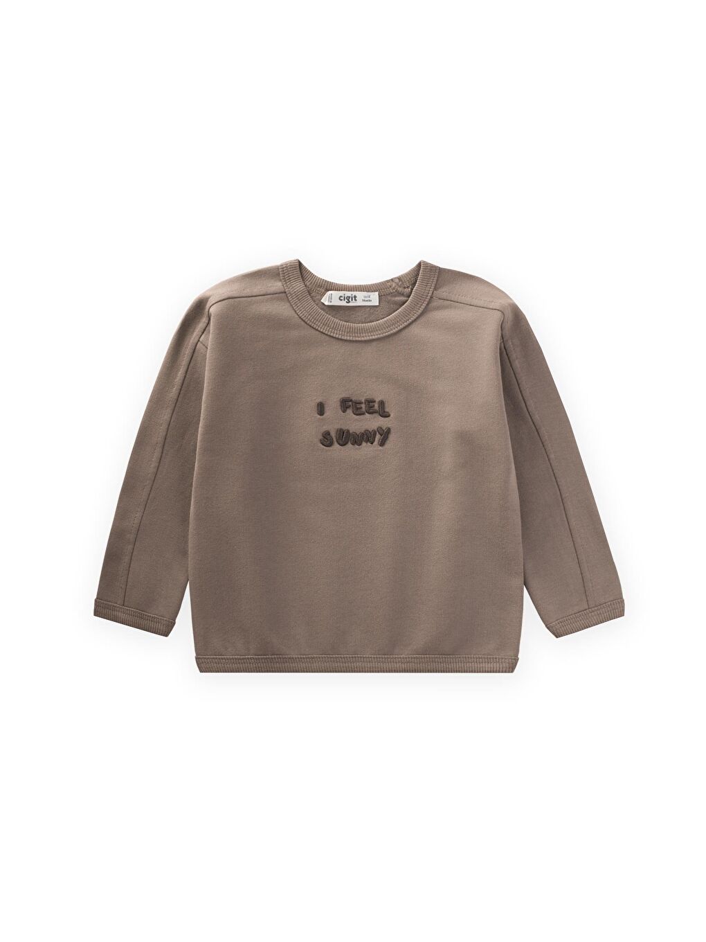 Bej Nakışlı Sweatshirt 1-7 Yaş S Vizon