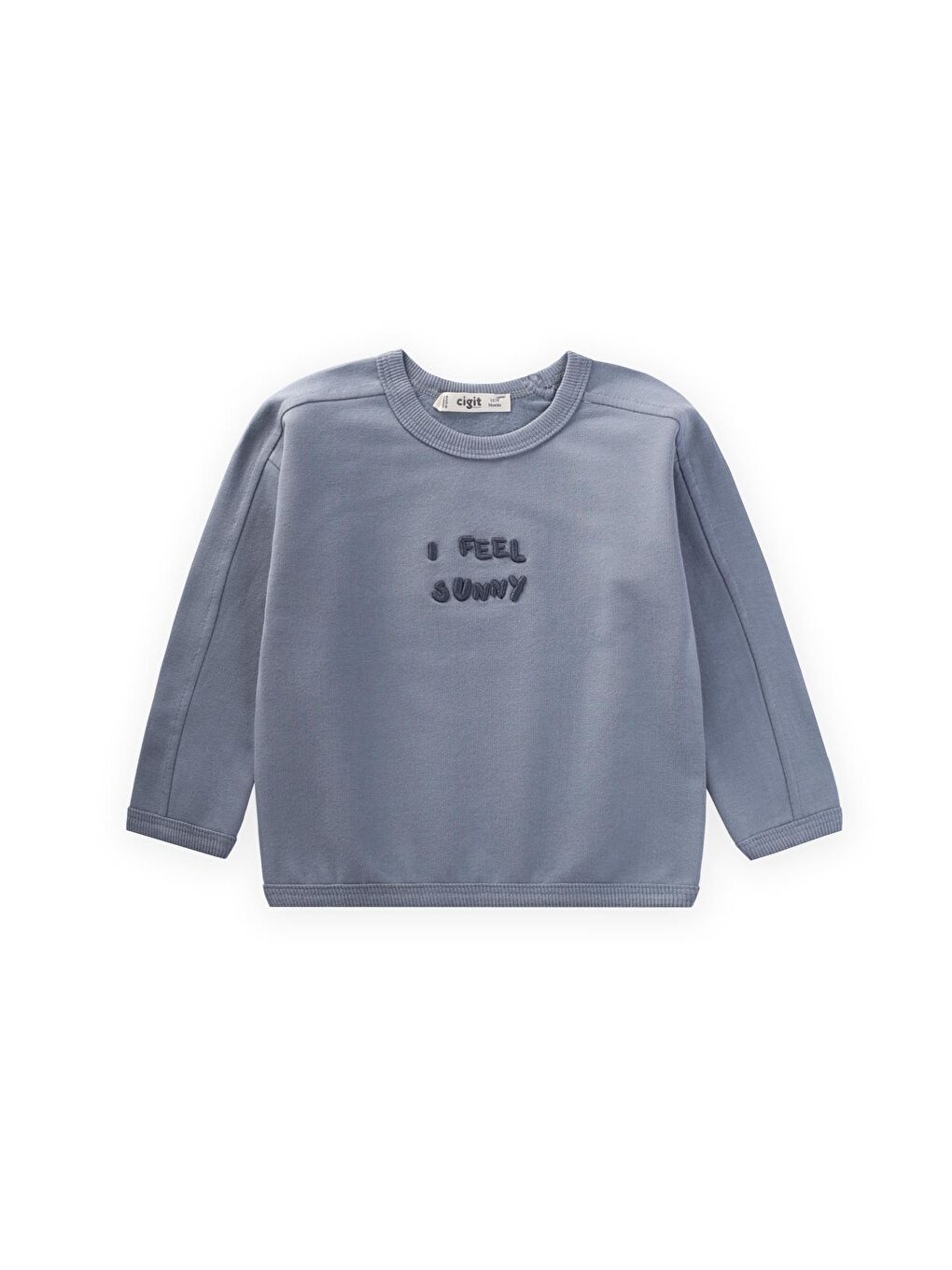 Nakışlı Sweatshırt 1-7 Yaş Mint Yeşil