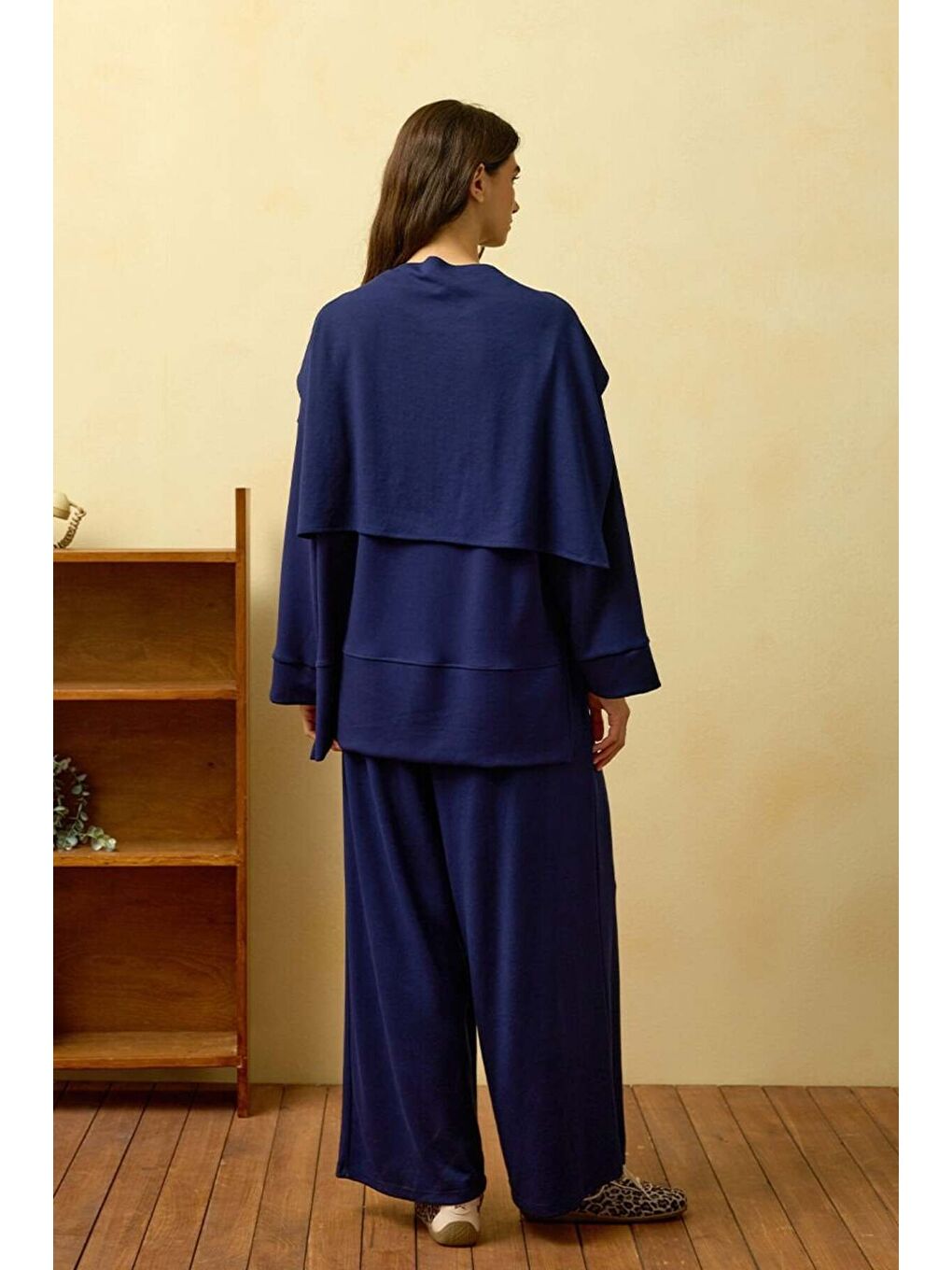 Lacivert Bağlamalı Pantolon Takım-2