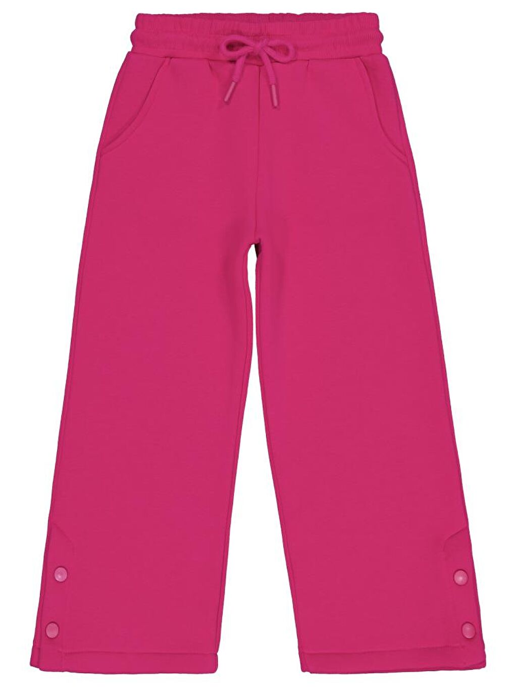 Fuşya Girls Paçası Çıtçıtlı 6-9 Yaş Eşofman Altı - Fusya 8-9 Yaş