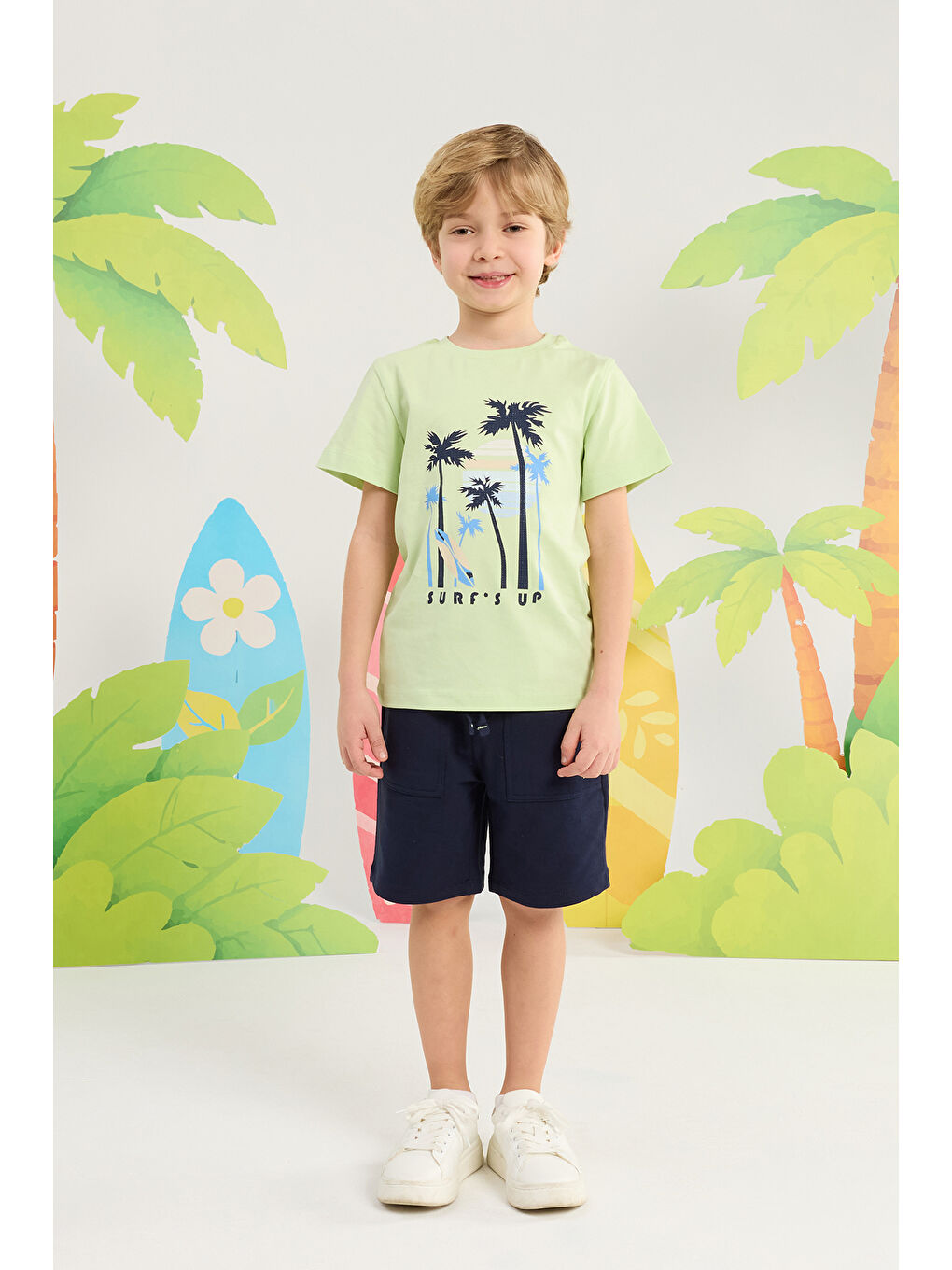 Erkek Çocuk Düz Bermuda Şort 2-6 Yaş Lacivert