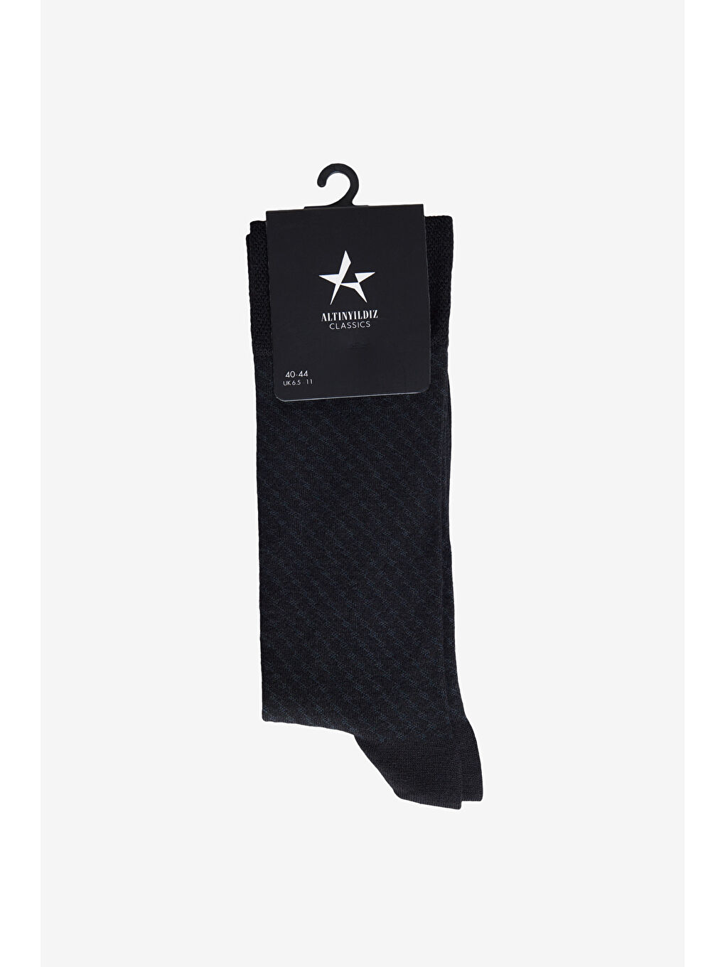 Erkek Siyah Desenli Yumuşak Dokulu Tekli Çorap