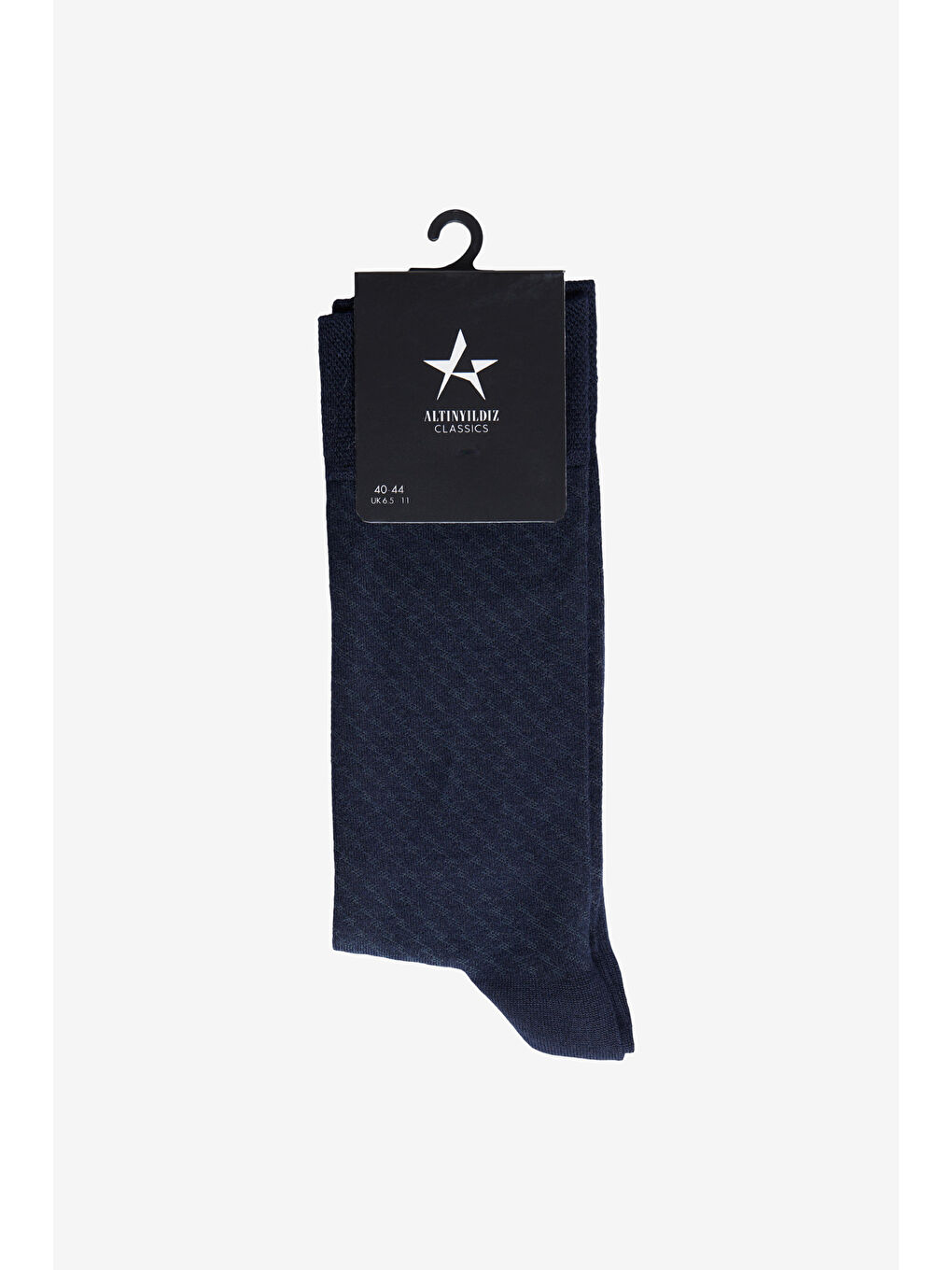 Erkek Lacivert Desenli Yumuşak Dokulu Tekli Çorap