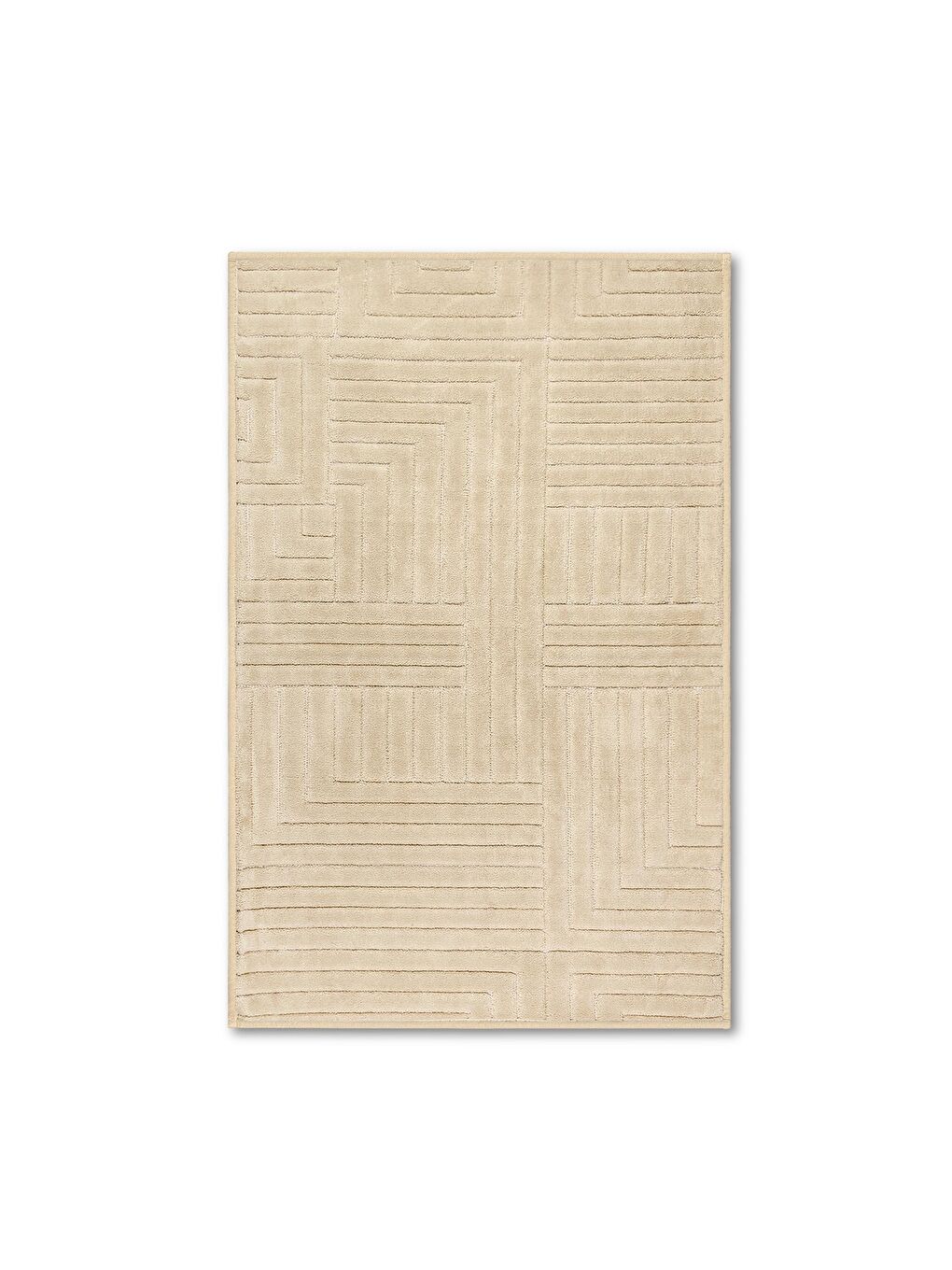 Street Doğal Pamuklu 2'li Banyo Paspas Seti 60x100+50x60 Cm - Bej-1