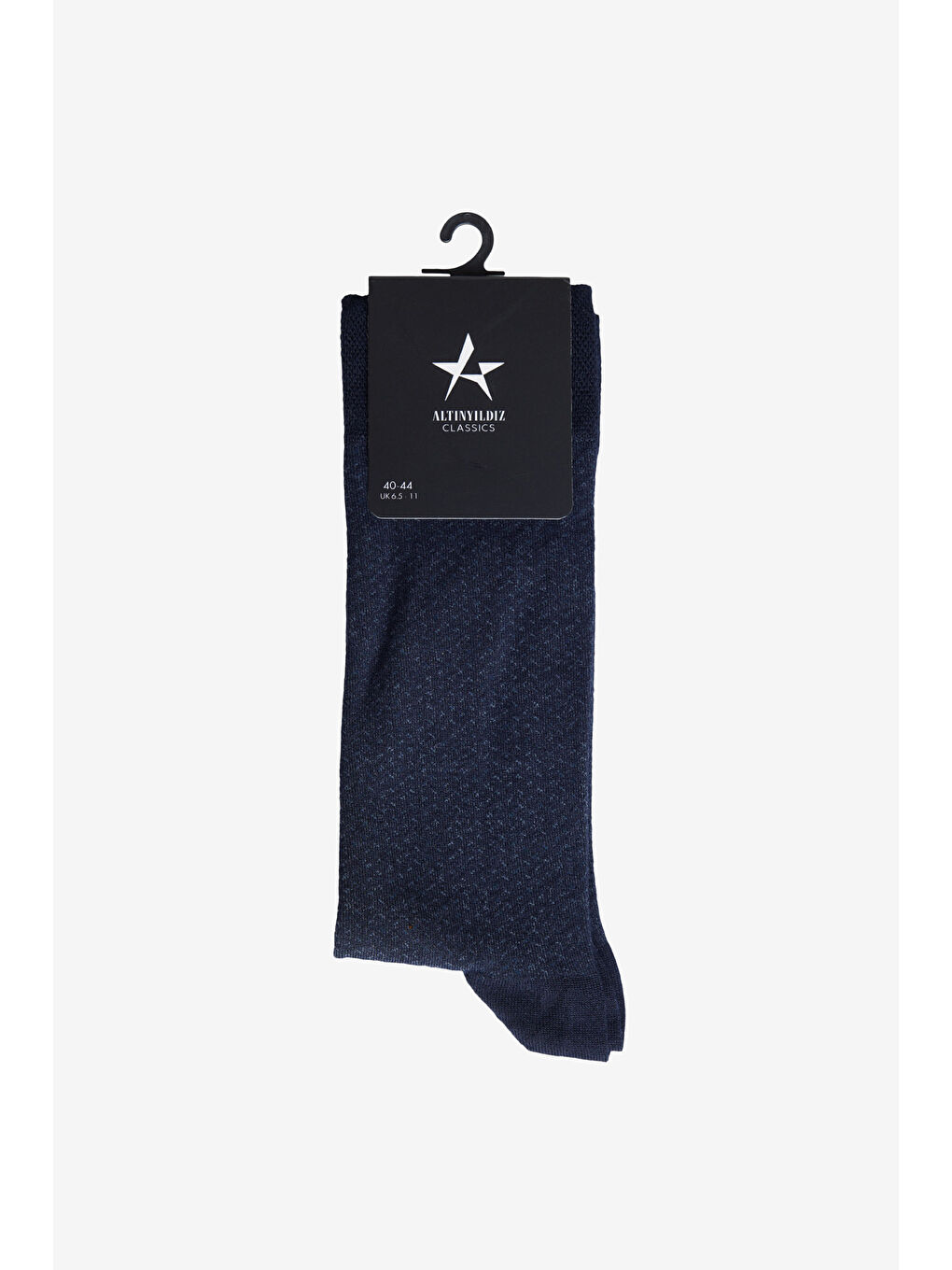 Erkek Lacivert Desenli Yumuşak Dokulu Tekli Soket Çorap