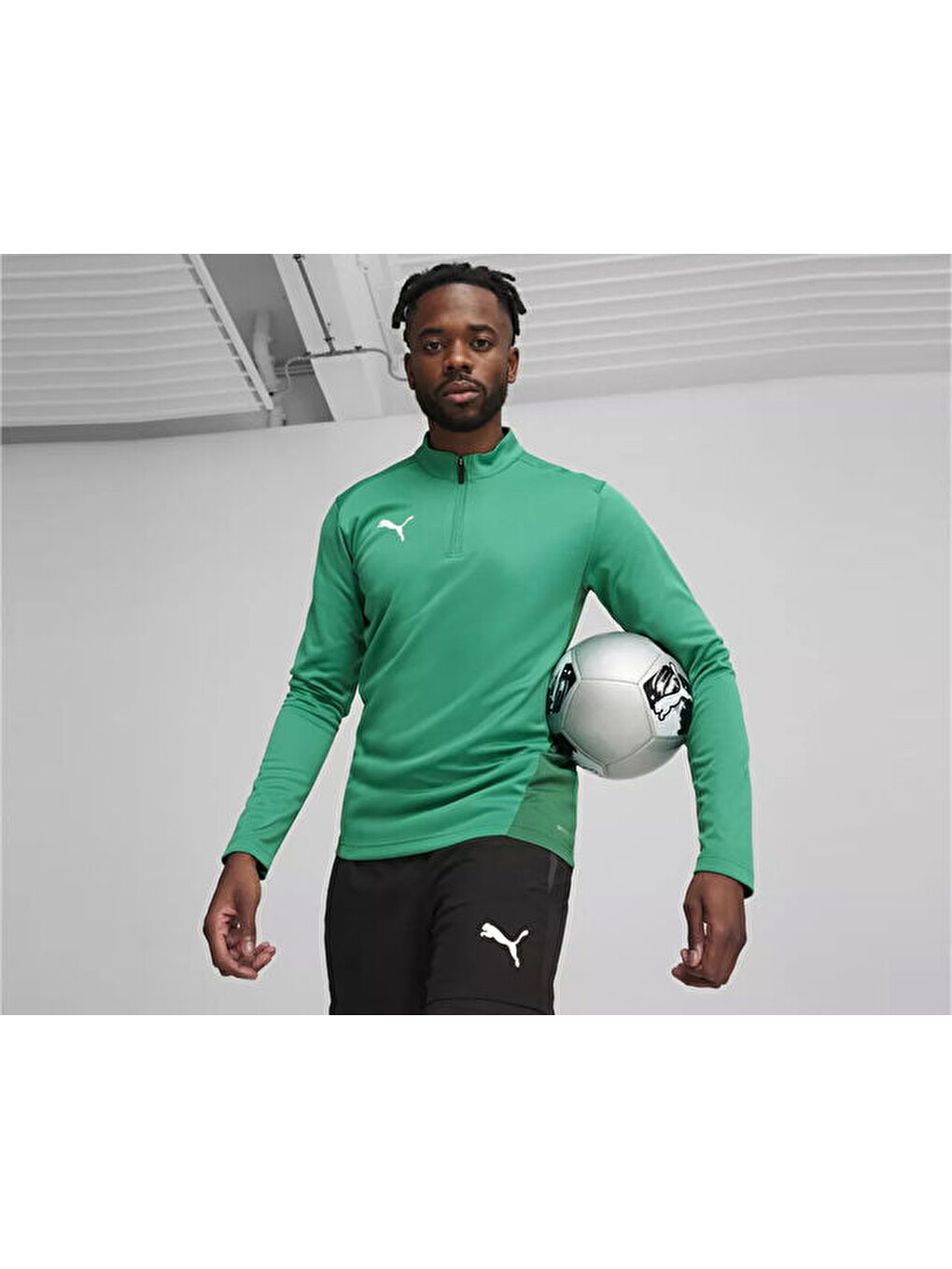 Teamgoal Training 1/4 Zıp Top Erkek Futbol Antrenman Sweatshirts 65862905 Yeşil-1
