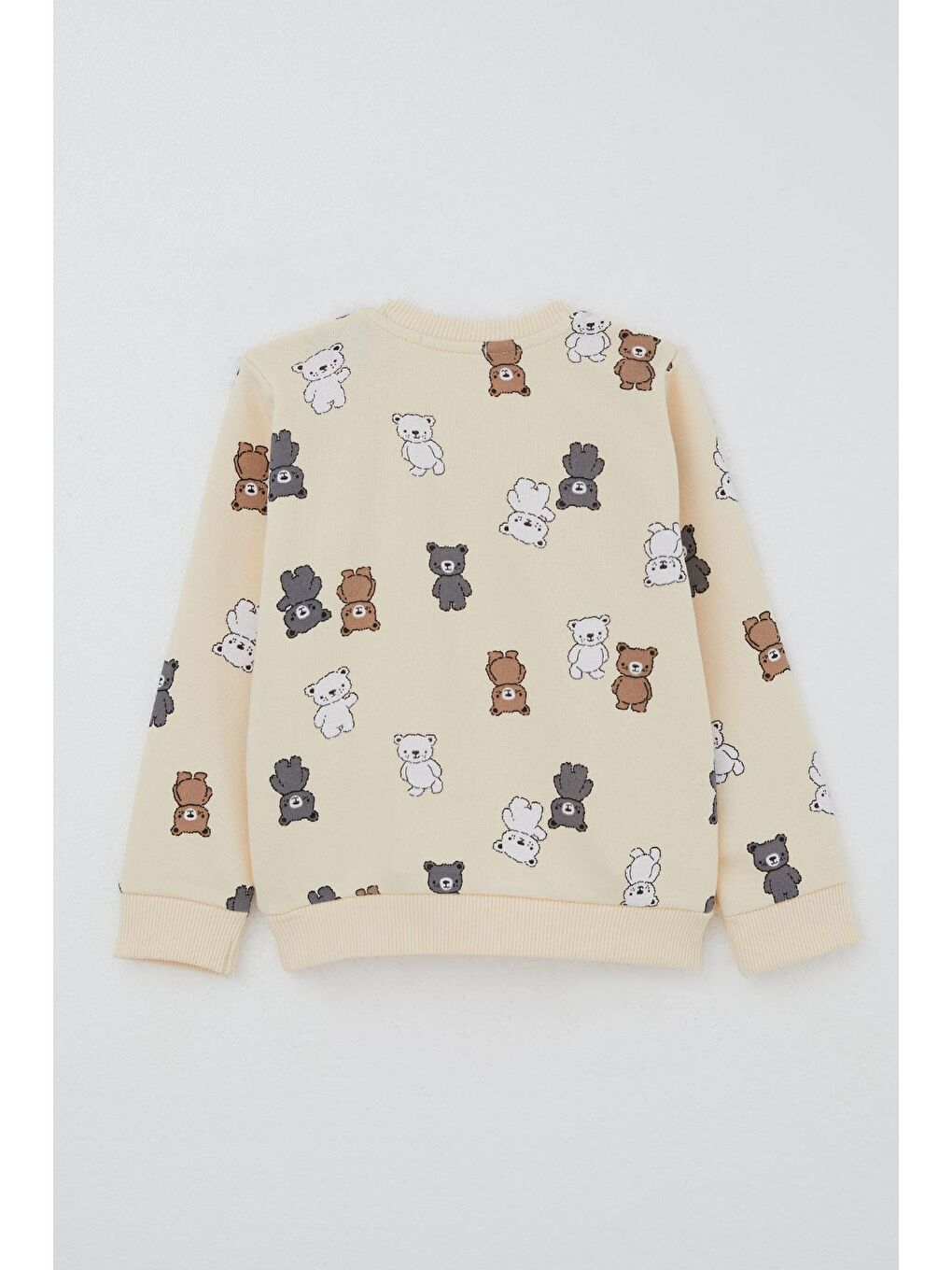 Ekru Erkek Çocuk Eşofman Takımı Sevimli Ayıcıklar Desenli Krem (1-3 Yaş)-3