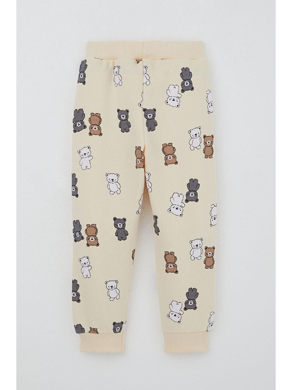Ekru Erkek Çocuk Eşofman Takımı Sevimli Ayıcıklar Desenli Krem (1-3 Yaş)-4