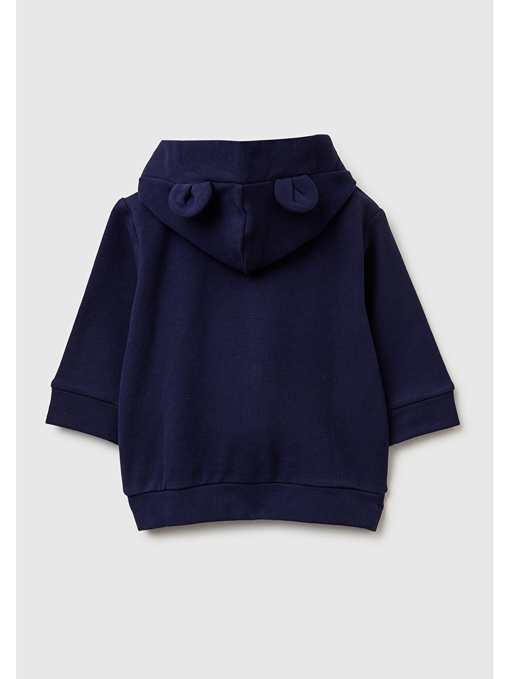 Karışık Bebek Kulaklı Kapüşonlu Fermuarlı Sweatshirt-1