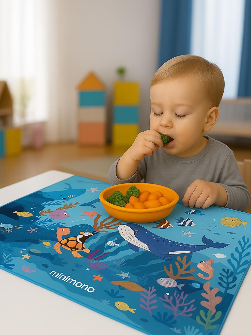 Bebekler İçin Tek Kullanımlık Beslenme Örtüsü- 30'lu Paket - Mavi Standart-1