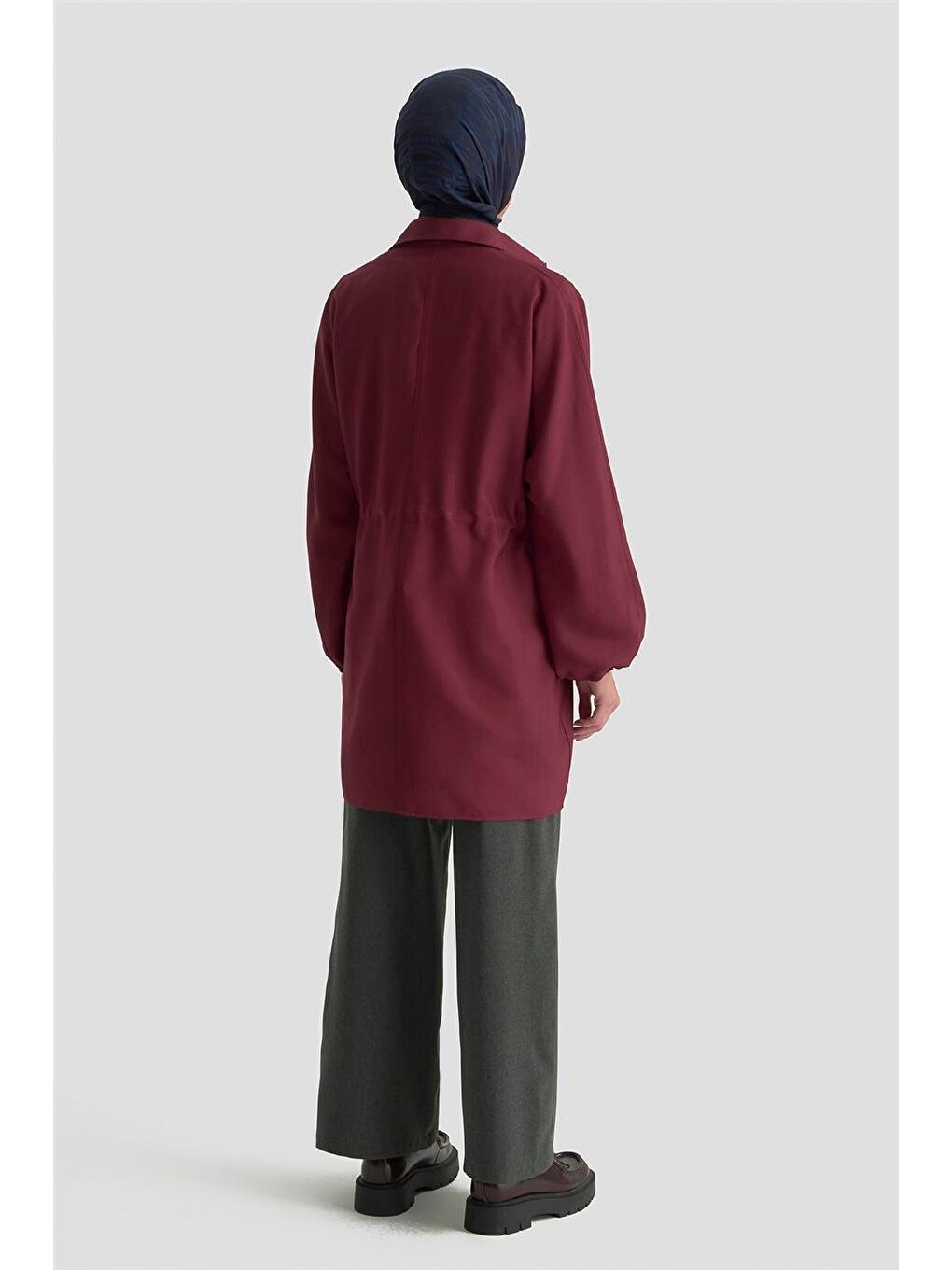Bağcıklı Safari Tunik 25Kd9012 Bordo-4