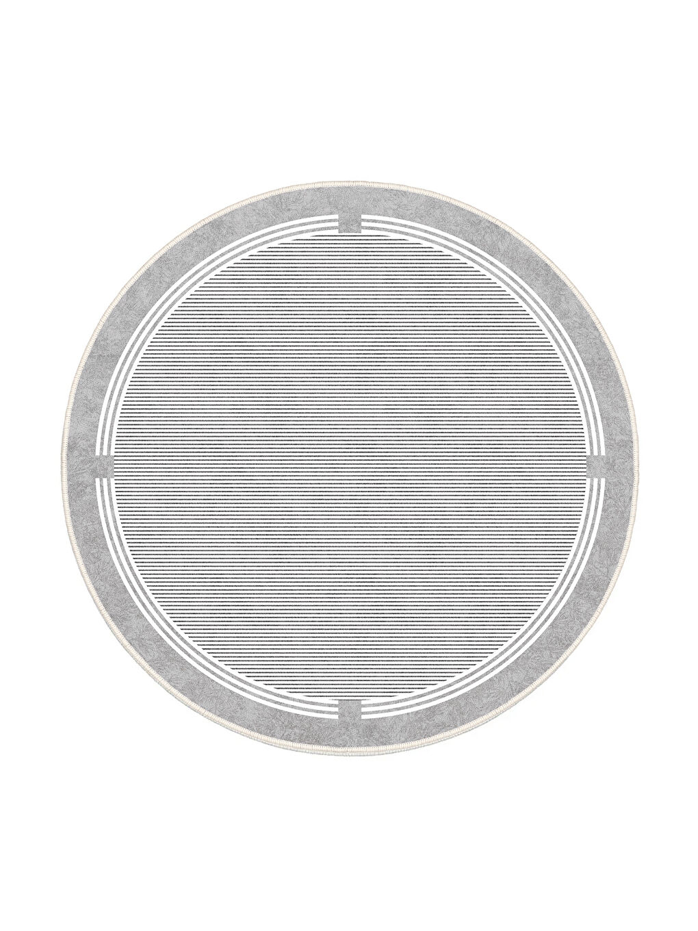 Gri Dekoratif Salon Halısı, Makinada Yıkanabilir, Kaymaz Taban, İnce & Modern Tasarım