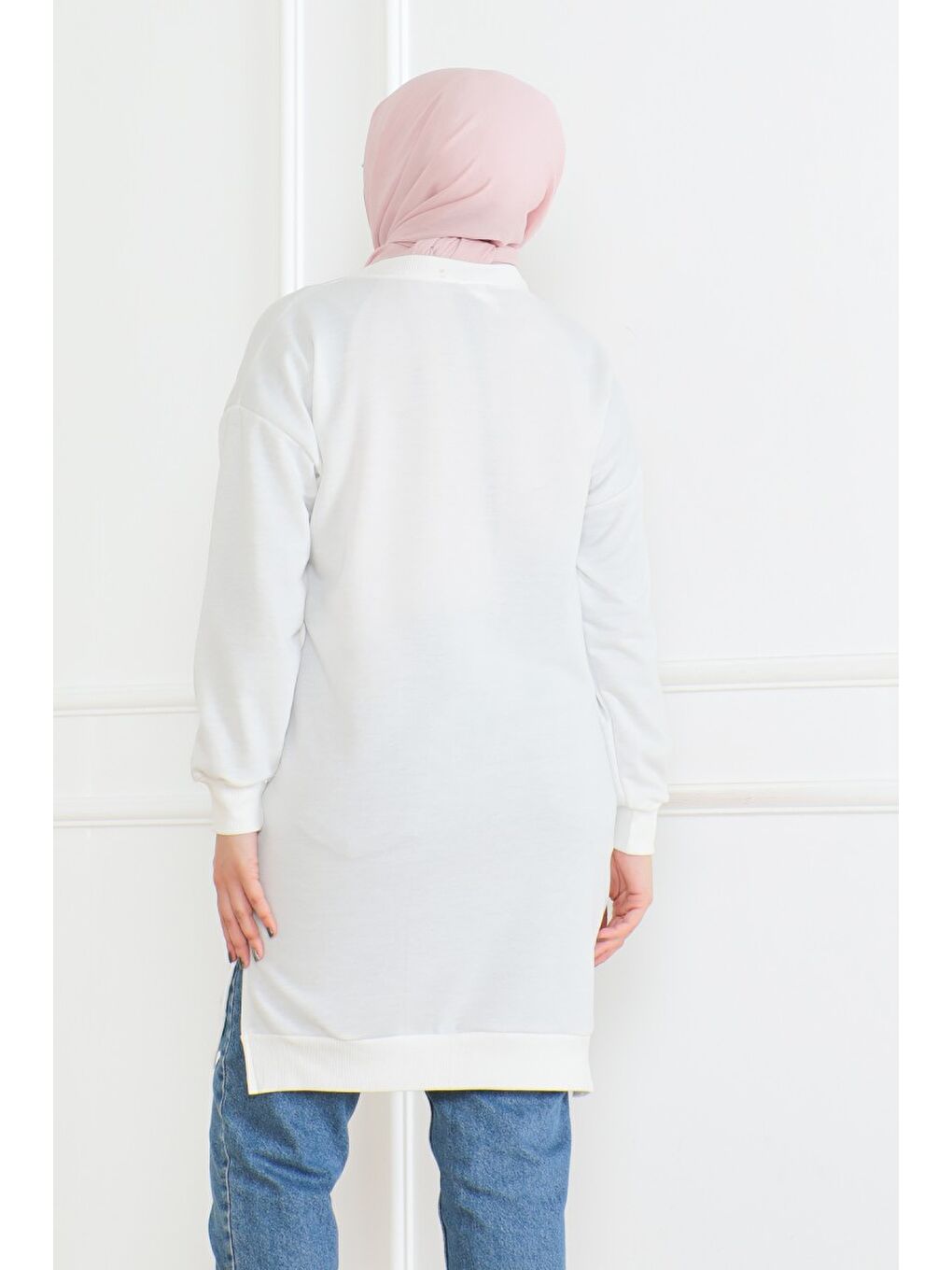 Kalpli Tunik Beyaz - 26604-3