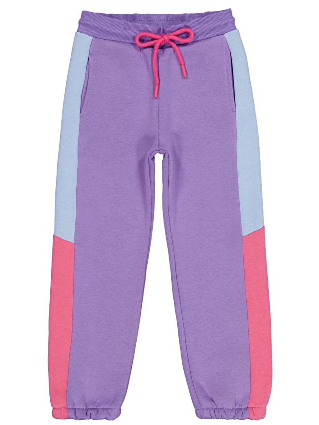 Mor Girls Yanı Parçalı 6-9 Yaş Eşofman Altı - Lila 6-7 Yaş