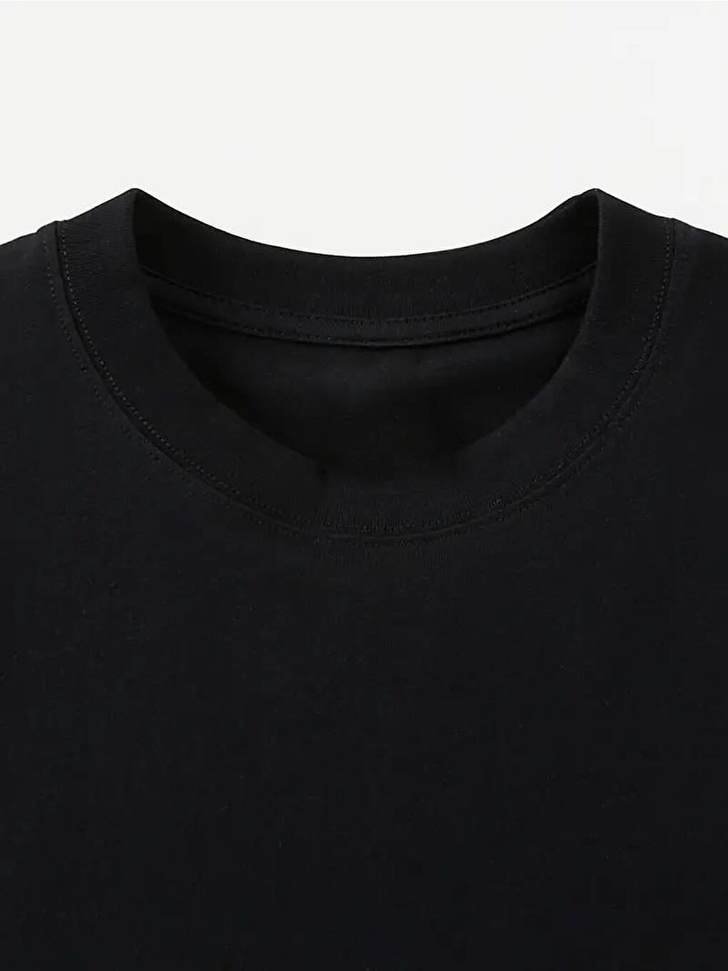 Happy Baskılı Siyah T Shirt-2