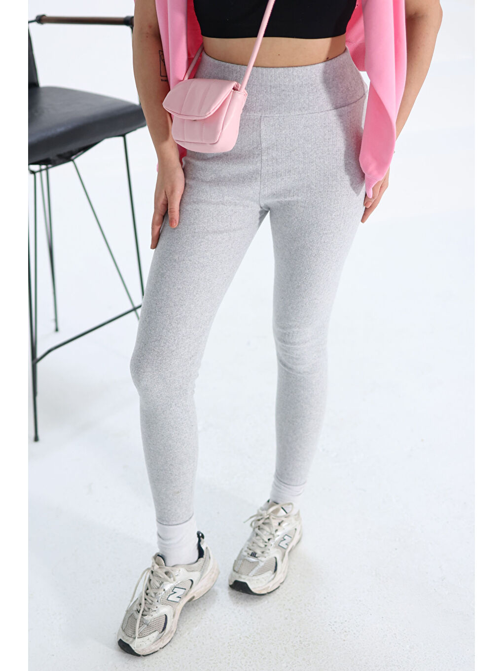 Fitilli Tayt Gri - 26539-3