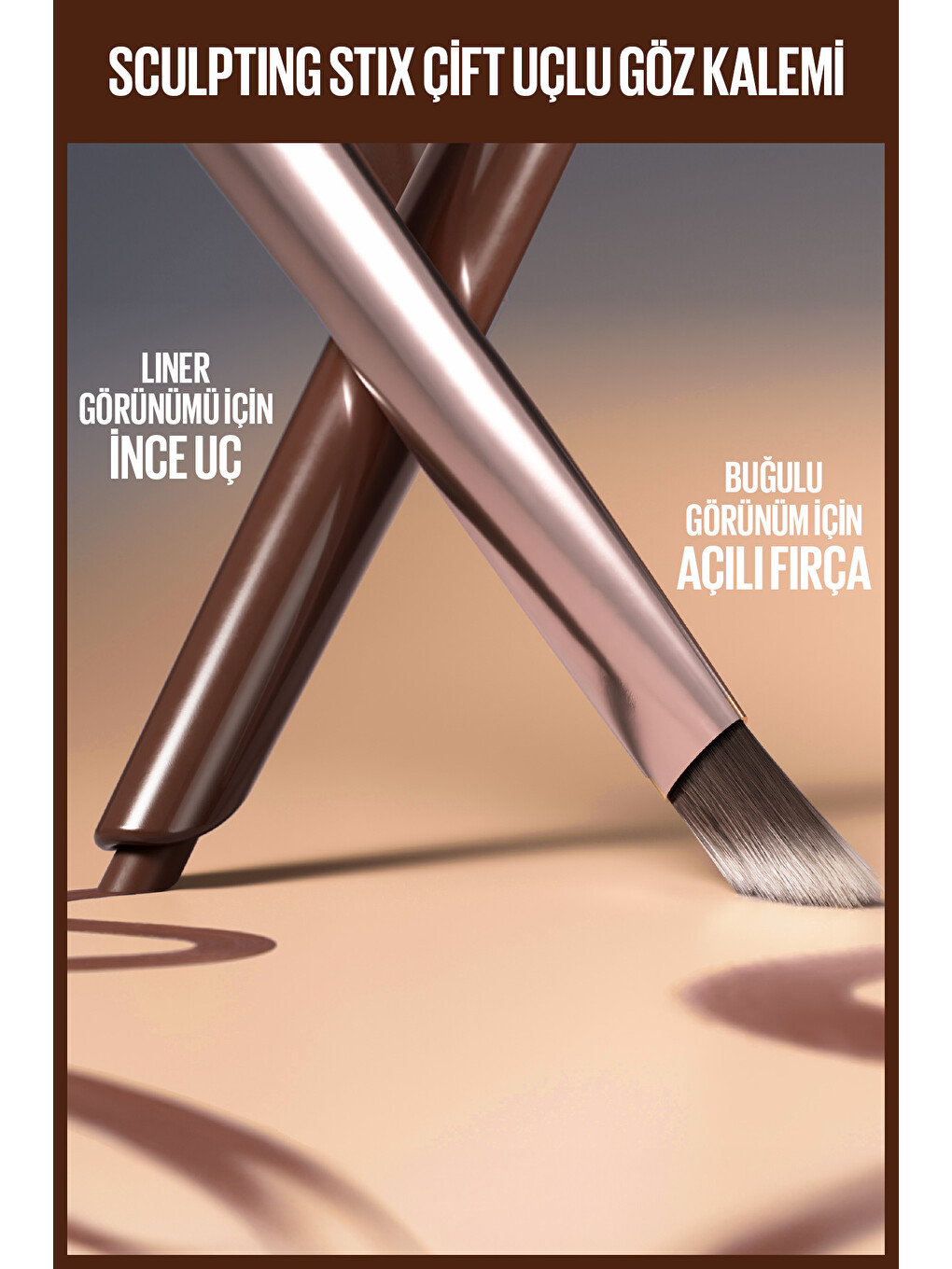 Sculpting Stix Çift Uçlu Göz Kalemi - 014 Mocha Contour-7