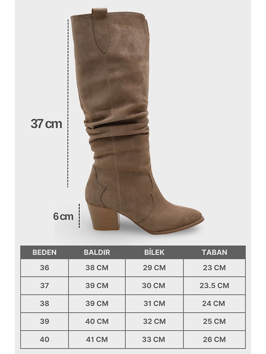 Bej Gertie Kadın Vizon Çizme-6