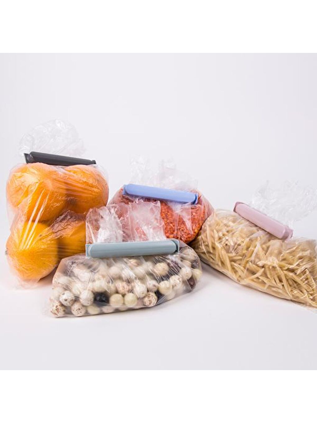 Karışık 4'lü Büyük Boy Poşet Kıskacı - Asorti-1