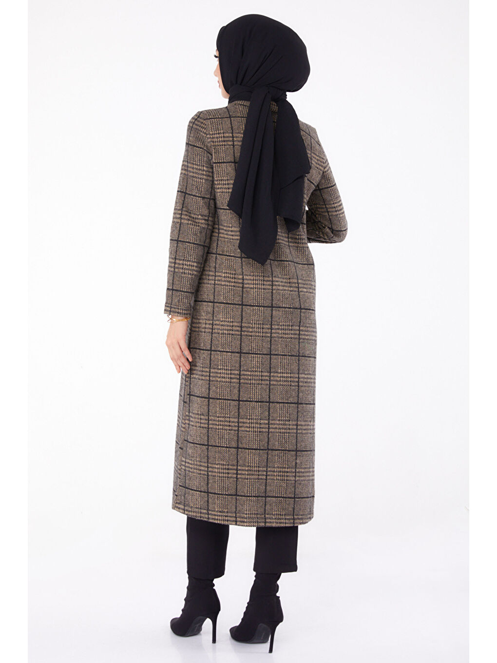 Bej Düğmelı Kap Vizon - 13308-4