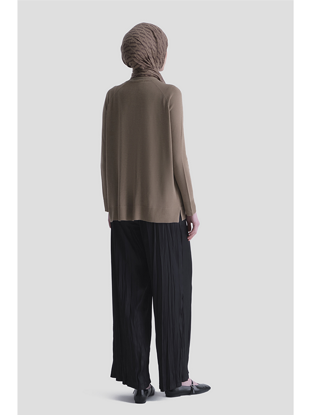 Bej Basic Rayon Tunik Vizon-4